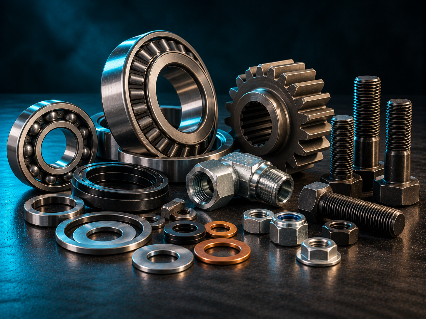 Assorted earthmoving equipment replacement parts
